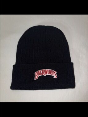 Backwoods Black Knit Beanie Hat - Backwoods Logo